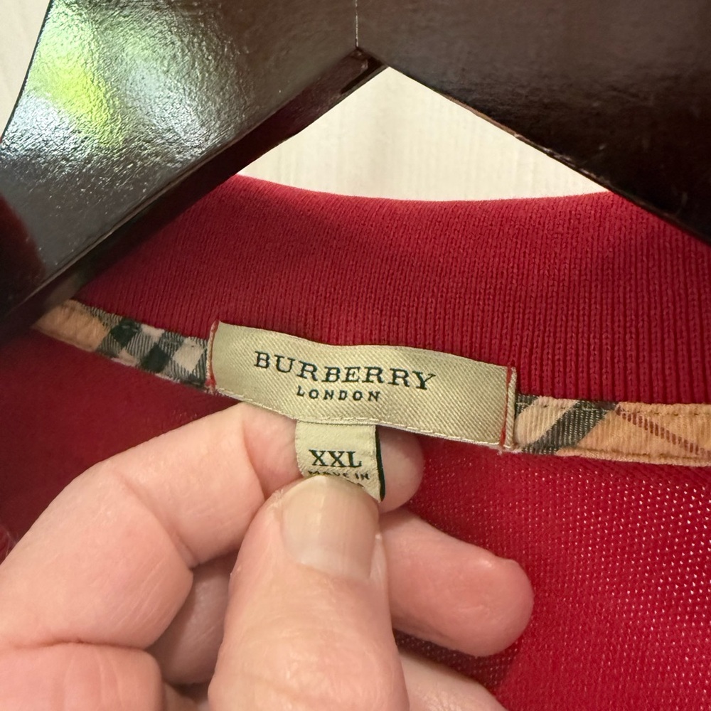 Burberry Red Polo Shirt - Picture 2 of 4